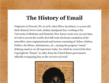 Tablet Screenshot of historyofemail.com